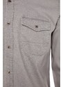 Trendyol Gray Regular Fit Double Pocketed Shirt