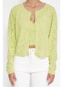 Trendyol Mint Crop 2-balení Top-Round Cardigan Knitwear Set