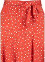 Trendyol Pomegranate Blossom Polka Dot Skirt-Look High Waist Mini Knitted Shorts