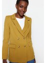 Trendyol Khaki Woven Lined Buttoned Blazer Jacket