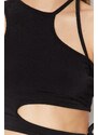 Trendyol Black Crop Knitted Window/Cut Out Detailed Blouse