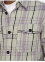 Krémovo-fialová pánská kostkovaná košile ONLY & SONS Milo - Pánské