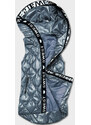 S'WEST Dámská vesta v perleťově světle modré barvě s kapucí (B8149-72)
