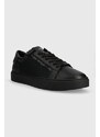 Sneakers boty Calvin Klein LOW TOP LACE UP W/ZIP MONO JQ černá barva, HM0HM01013
