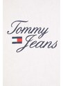 Mikina Tommy Jeans dámská, růžová barva, s kapucí, s potiskem