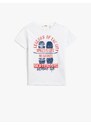 Koton Printed Short Sleeve T-Shirt Crew Neck Cotton