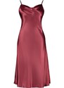 Trendyol Curve Claret Red Straps, Satin Woven Back Detailed Nightgown