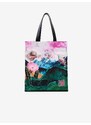 Zeleno-růžový dámský vzorovaný shopper Desigual Paisaje Surreal - Dámské