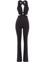 Trendyol Black Knitted Overalls With Window/Cut Out Detailed