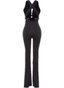 Trendyol Black Knitted Overalls With Window/Cut Out Detailed