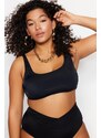 Trendyol Curve Black Square Neck Bralette Bikini Top