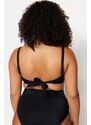 Trendyol Curve Black Square Neck Bralette Bikini Top