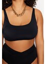 Trendyol Curve Black Square Neck Bralette Bikini Top