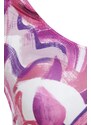Trendyol Abstraktní vzorované kravata na jedno rameno Pravidelné Leg Plavky