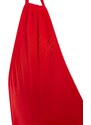 Trendyol červené plavky s hlubokým výstřihem / oknem s pravidelnými nohavicemi