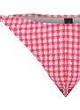 Trendyol Red Gingham Texturovaný Tie-Up Pravidelné Kalhoty Na Nohavici