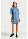 ŠATY GANT REG SS DENIM SHIRT DRESS modrá 36