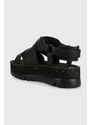 Kožené sandály Camper Oruga Up dámské, černá barva, na platformě, K201399.001