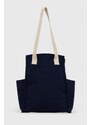 Bavlněná taška Abercrombie & Fitch tmavomodrá barva