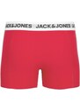 JACK & JONES Boxerky červená / černá / bílá