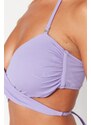 Trendyol Lilac Bralette Tie Bikini Top