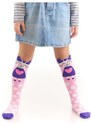 Denokids Naughty Cat Girl Child Pink Knee-Length Socks