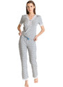Blue Rose - luxusní pyžamo šedé Vive Maria