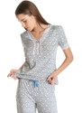 Blue Rose - luxusní pyžamo šedé Vive Maria