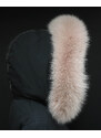 Špongr Kožešina na kapuci z polární lišky 7066 - růžová