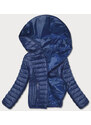 S'WEST Modrá dámská prošívaná bunda s kapucí (B0123-72)
