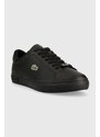 Kožené sneakers boty Lacoste POWERCOURT černá barva, 41SMA0030