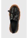 Kožené mokasíny Marc O'Polo dámské, černá barva, na plochém podpatku, 30117363202105 LL2M3059