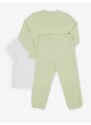 Calvin Klein Sada holčičího trička, mikiny a tepláků v bílé a zelené barvě Ca - Holky