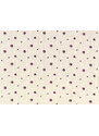 Mirtex Látka FLANEL 150 (13931-1 drobné květy fialovo-béžové) 150cm zbytková metráž