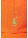 Dětská bavlněná kšiltovka Polo Ralph Lauren oranžová barva