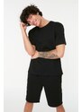 Trendyol Black Knitted Shorts Pajamas Set