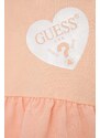 Kojenecká sukýnka Guess oranžová barva, mini, áčková