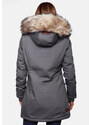 Dámská zimní bunda s kapucí a kožíškem Cristal Navahoo - GREY