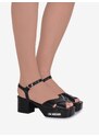 Černé dámské kožené sandály Love Moschino - Dámské