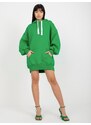 Fashionhunters Dámská basic mikina s kapucí - zelená