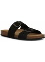 Semišové pantofle Geox D BRIONIA L dámské, černá barva, D35LSL 00032 C9999