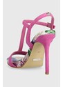 Semišové sandály Guess FACY růžová barva, FL6FAC SUE03