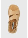Sandály Pepe Jeans SUMMER dámské, béžová barva, na platformě, PLS90578