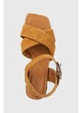 Semišové sandály Pepe Jeans ALTEA hnědá barva, PLS90584