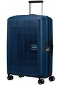 American Tourister Skořepinový cestovní kufr Aerostep M EXP 66,5/72,5 l tmavě modrá