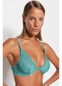 Trendyol Green Lace Detailed Capless Wire Bra Bra