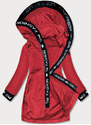 S'WEST Tenká červená dámská bunda s ozdobnou lemovkou (B8145-4)