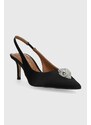 Lodičky Kurt Geiger London Belgravia Sling Back černá barva, s odkrytou patou, 9786900609