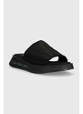 Pantofle Calvin Klein Jeans PREFRESATO SANDAL SOFTNY dámské, černá barva, na platformě, YW0YW00968