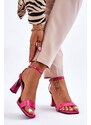 Kesi patentované sandály na podpatku Fuchsie Owen